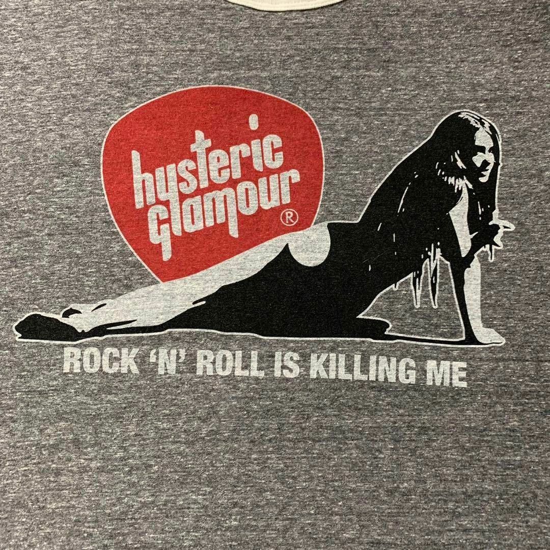 HYSTERIC GLAMOUR(ヒステリックグラマー)の【超絶人気モデル】ヒステリックグラマー ヒスガール 即完売 希少 リンガーシャツ メンズのトップス(Tシャツ/カットソー(半袖/袖なし))の商品写真