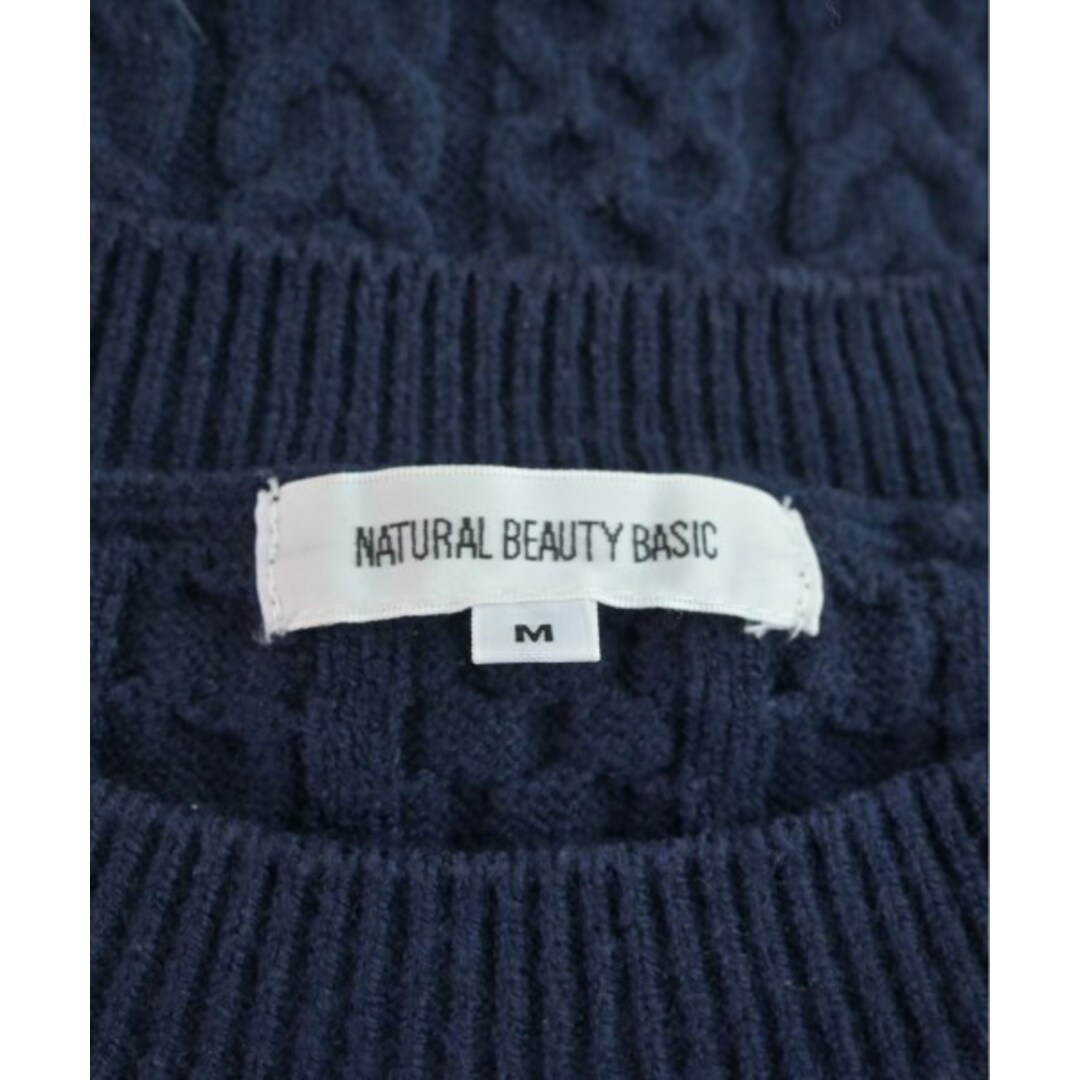 NATURAL BEAUTY BASIC(ナチュラルビューティーベーシック)のNATURAL BEAUTY BASIC ニット・セーター M 紺 【古着】【中古】 レディースのトップス(ニット/セーター)の商品写真