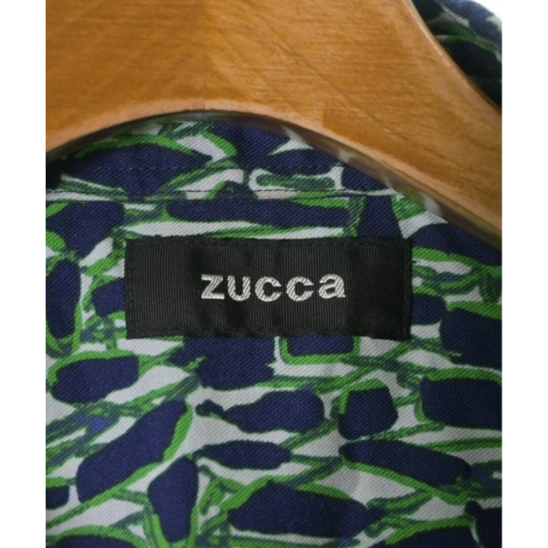 ZUCCa(ズッカ)のZUCCa ズッカ カジュアルシャツ M 紺x緑(総柄) 【古着】【中古】 メンズのトップス(シャツ)の商品写真