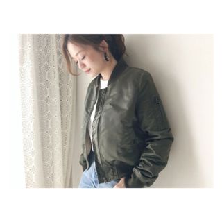 ユナイテッドアローズ(UNITED ARROWS)のラバロンス MA1 カーキ M 高山直子さん(ブルゾン)