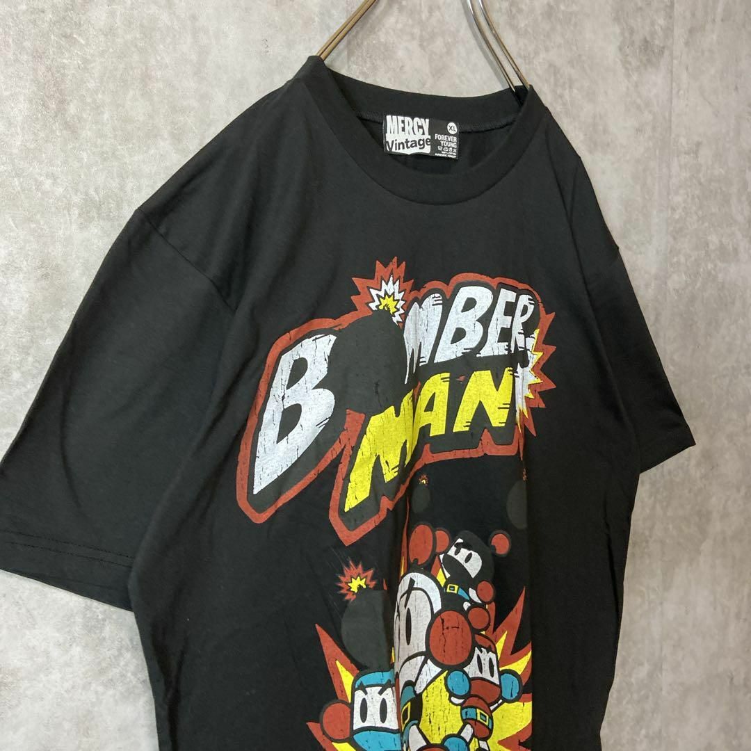 【ボンバーマン、平成レトロ】vintageTシャツ古着　ゲーム　任天堂XL黒 メンズのトップス(Tシャツ/カットソー(半袖/袖なし))の商品写真