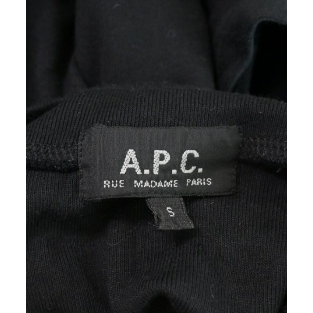 A.P.C. アーペーセー Tシャツ・カットソー S 黒 【古着】【中古】 メンズのトップス(Tシャツ/カットソー(半袖/袖なし))の商品写真