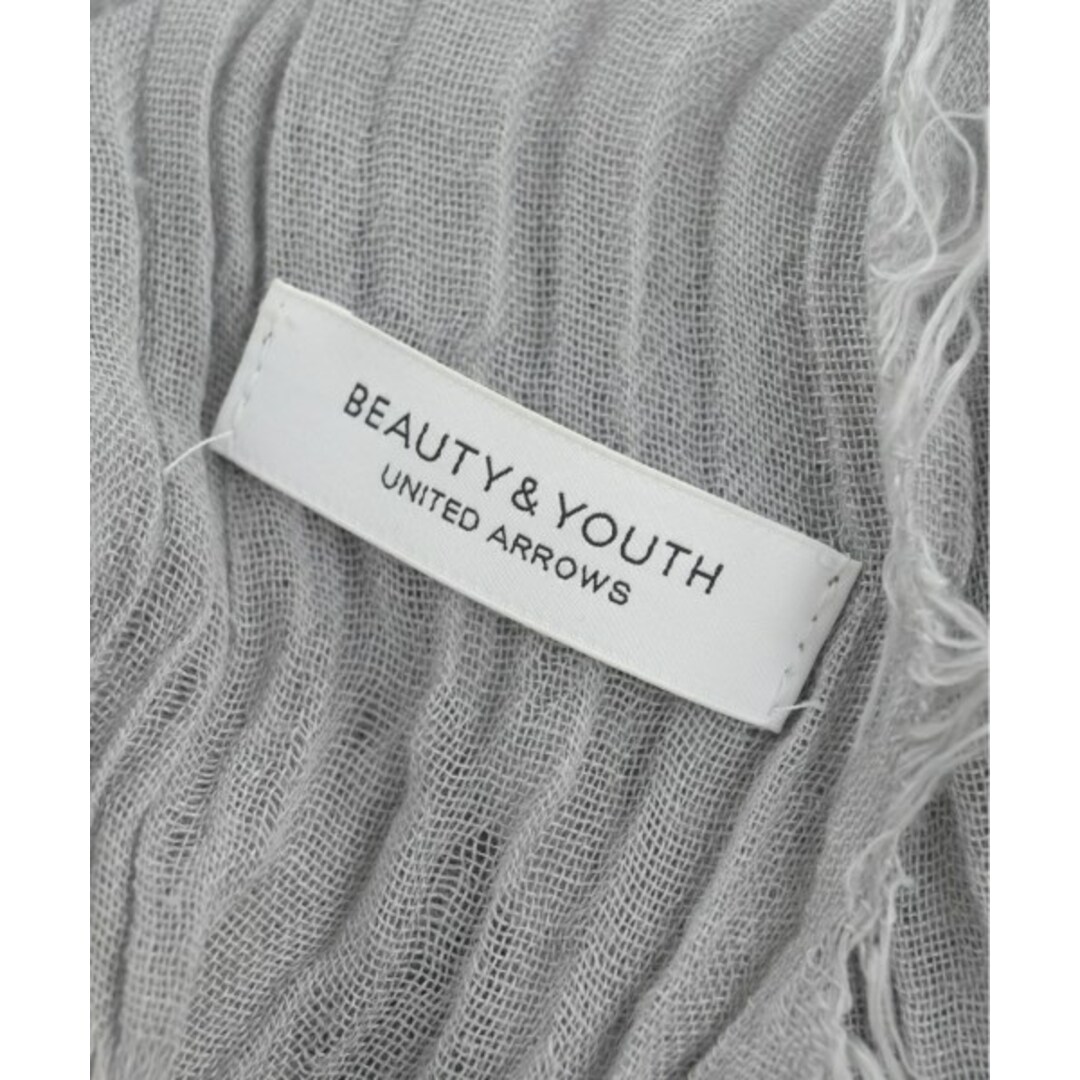 BEAUTY&YOUTH UNITED ARROWS(ビューティアンドユースユナイテッドアローズ)のBEAUTY&YOUTH UNITED ARROWS ストール - グレー 【古着】【中古】 レディースのファッション小物(ストール/パシュミナ)の商品写真