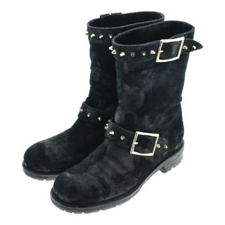 JIMMY CHOO - JIMMY CHOO ジミーチュー ブーツ 37(23.5cm位) 黒 【古着】【中古】