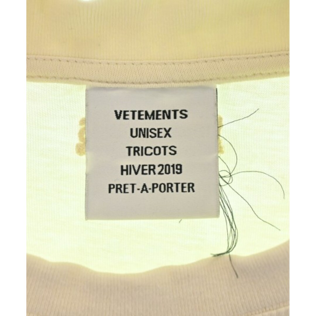 VETEMENTS(ヴェトモン)のVETEMENTS ヴェトモン Tシャツ・カットソー M アイボリー系 【古着】【中古】 メンズのトップス(Tシャツ/カットソー(半袖/袖なし))の商品写真