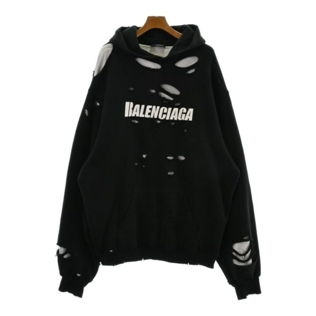 Balenciaga(バレンシアガ)のBALENCIAGA バレンシアガ パーカー XXS 黒 【古着】【中古】 メンズのトップス(パーカー)の商品写真