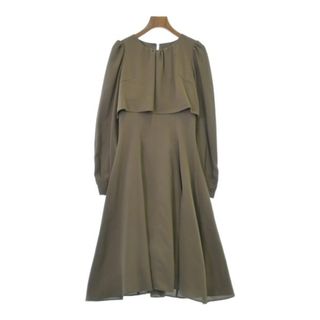 アンドクチュール(And Couture)のAnd Couture アンドクチュール ワンピース 38(M位) ベージュ 【古着】【中古】(ひざ丈ワンピース)