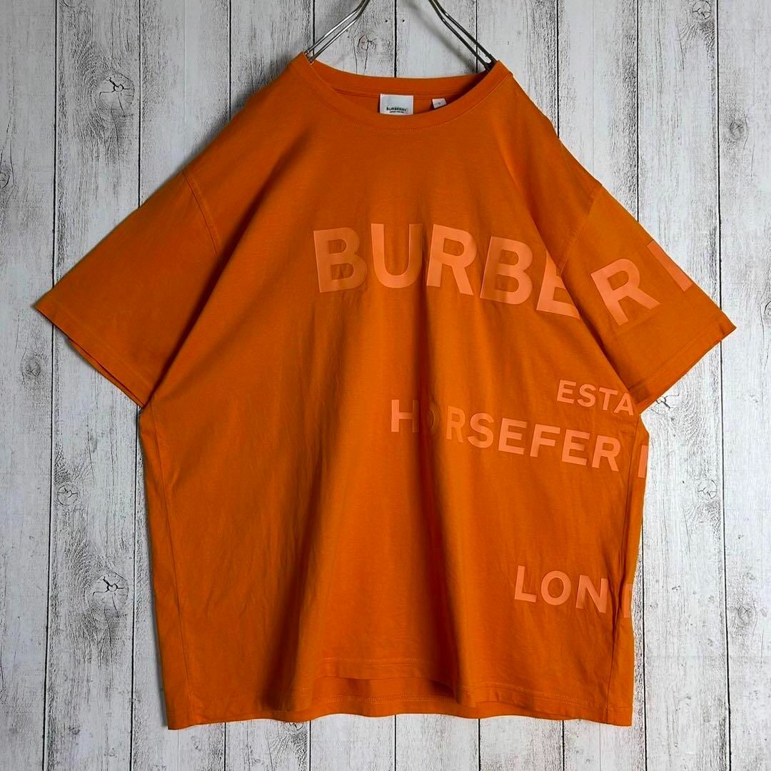 BURBERRY(バーバリー)の【人気Lサイズ】バーバリー☆ビッグロゴTシャツ オレンジ ホースフェリー メンズのトップス(Tシャツ/カットソー(半袖/袖なし))の商品写真