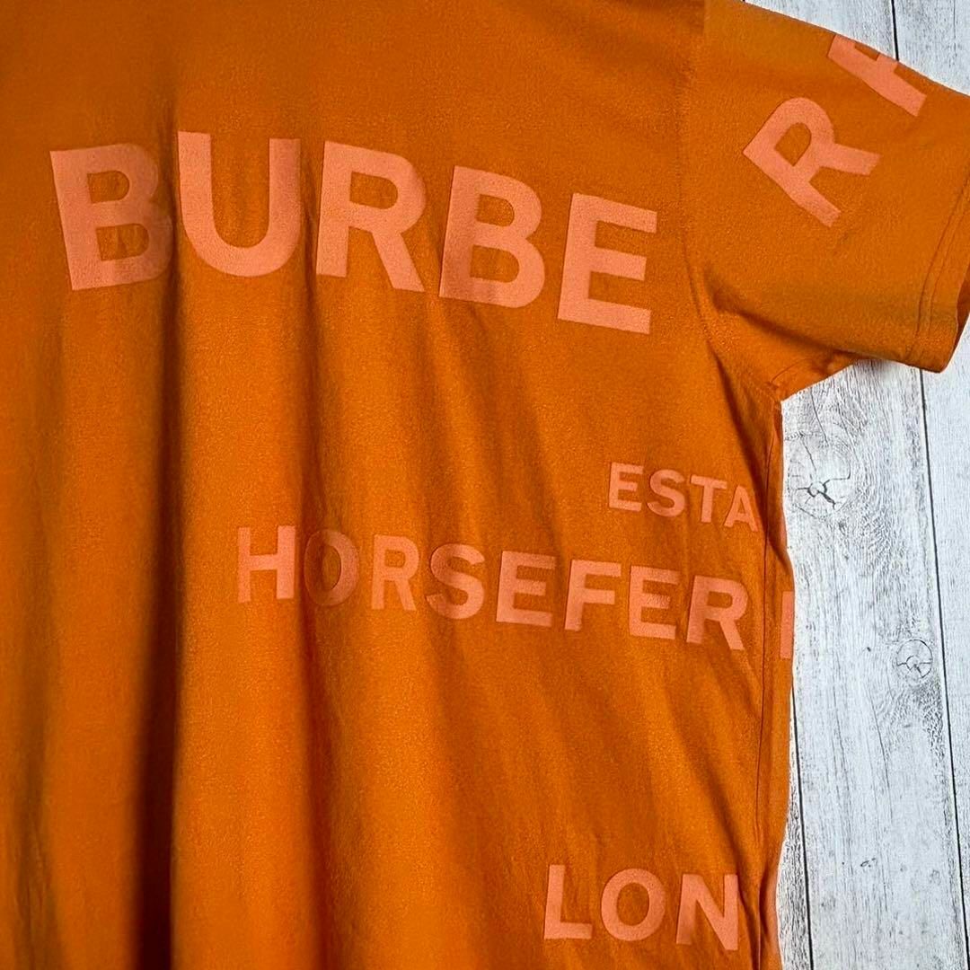 BURBERRY(バーバリー)の【人気Lサイズ】バーバリー☆ビッグロゴTシャツ オレンジ ホースフェリー メンズのトップス(Tシャツ/カットソー(半袖/袖なし))の商品写真