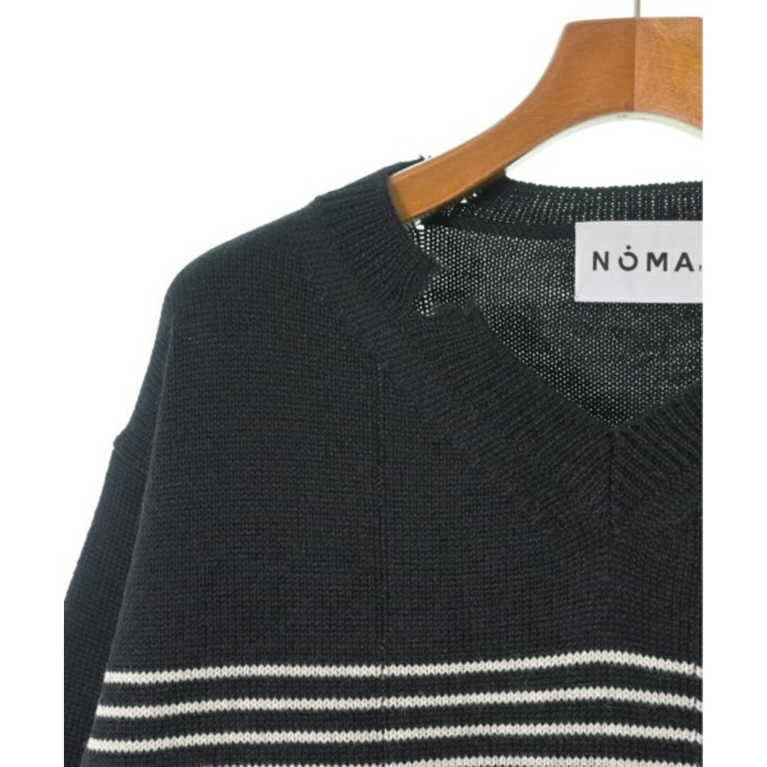 NOMA t.d.(ノマティーディー)のNOMA t.d. ニット・セーター 2(M位) 黒x白(ボーダー) 【古着】【中古】 メンズのトップス(ニット/セーター)の商品写真