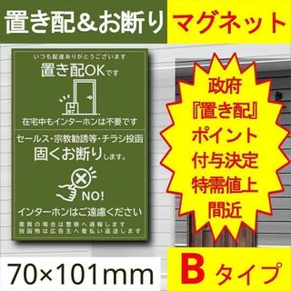 置き配とお断りを一石二鳥で解決するマグネットB　置き配　猫　宅配ボックス　ポスト(その他)