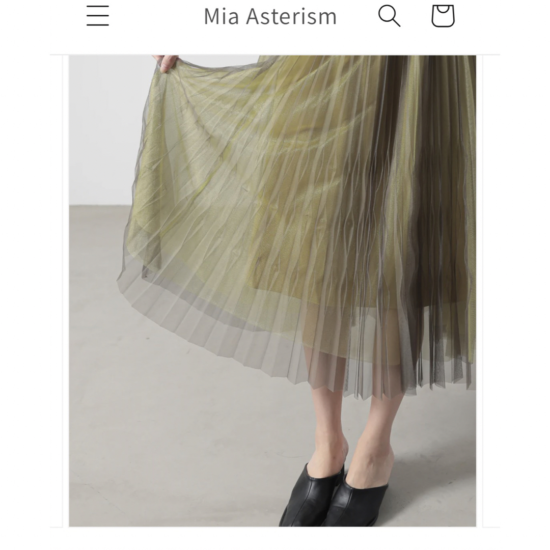 Mia Asterism チュールプリーツスカート レディースのスカート(ロングスカート)の商品写真