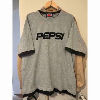 90s PEPSI レイヤード風 Tシャツ 霜降り(Tシャツ/カットソー(半袖/袖なし))