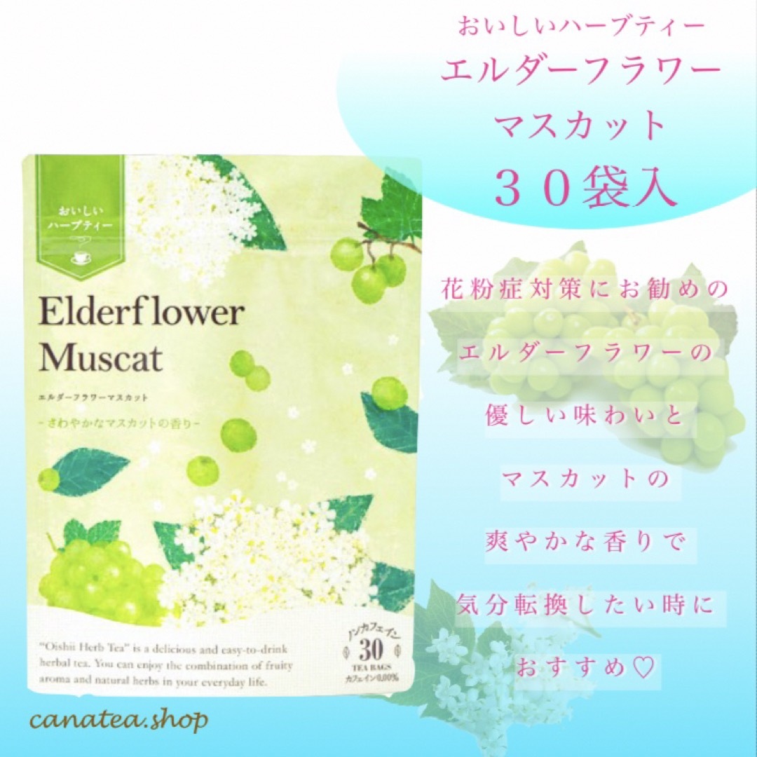 生活の木(セイカツノキ)のエルダーフラワーマスカット （ティーバッグ30袋入）*生活の木　お茶 食品/飲料/酒の飲料(茶)の商品写真