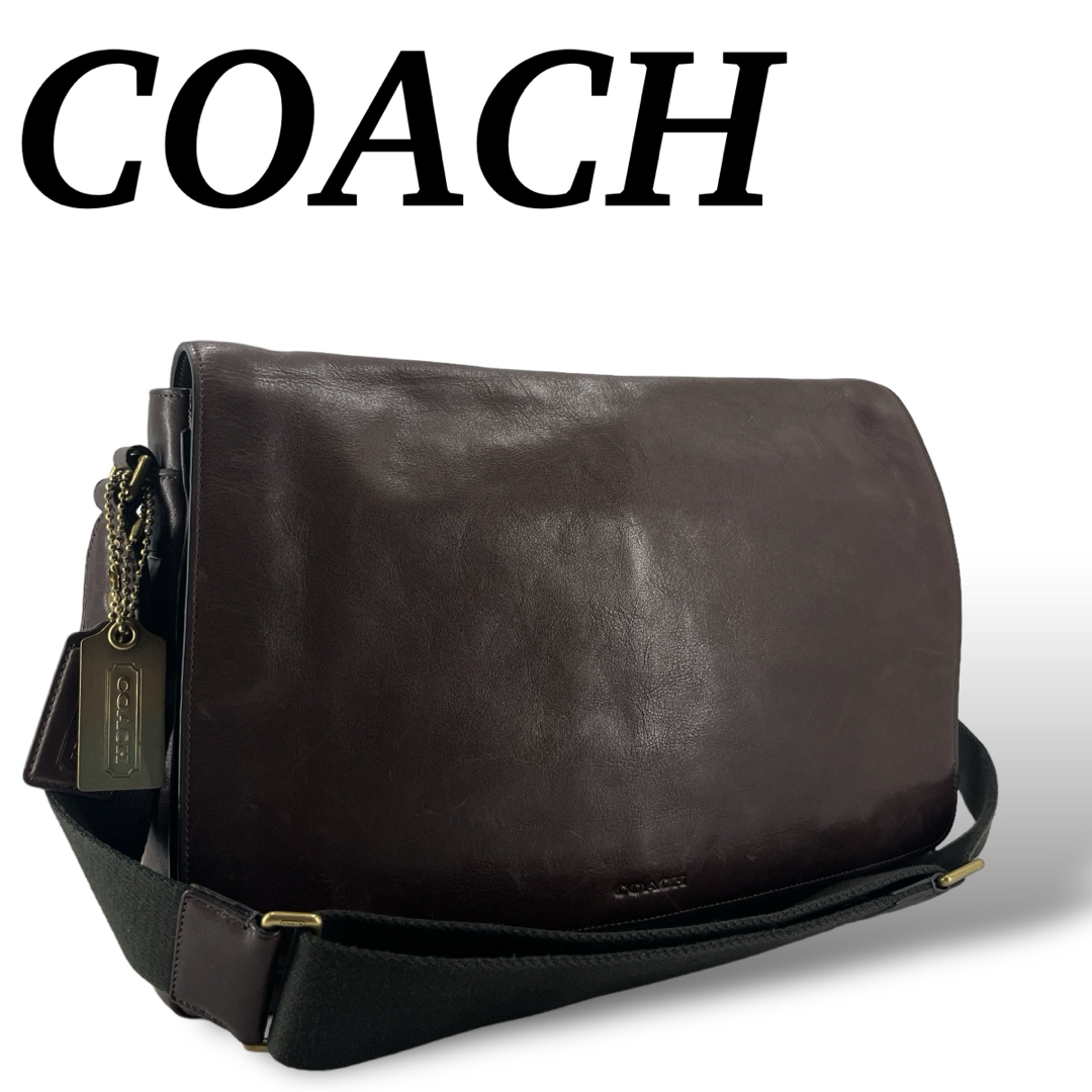 COACH(コーチ)のコーチ　メッセンジャーバッグ　斜めがけ　クーリエ　ブラウン　ブリーカー　レザー メンズのバッグ(メッセンジャーバッグ)の商品写真