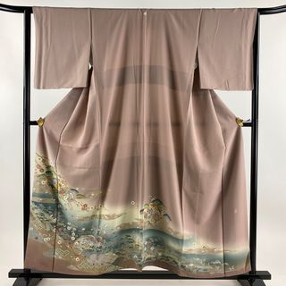 色留袖 身丈156.5cm 裄丈64cm 正絹 秀品 【中古】(着物)