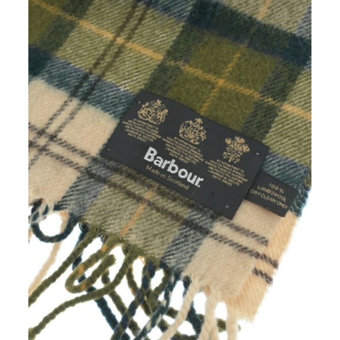 Barbour(バーブァー)のBarbour バブアー マフラー - ベージュx緑等(チェック) 【古着】【中古】 メンズのファッション小物(マフラー)の商品写真