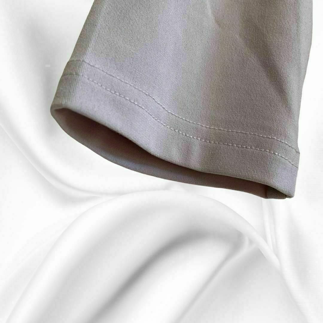 レディース　カットソー 長袖シャツ 胸元レース　切替　ベージュ　M レディースのトップス(カットソー(長袖/七分))の商品写真
