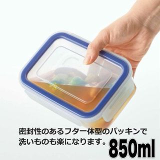 岩崎工業 イージーケア８５０ｍｌタッパー 食品保存 保存容器 抗菌 洗いやすい(容器)