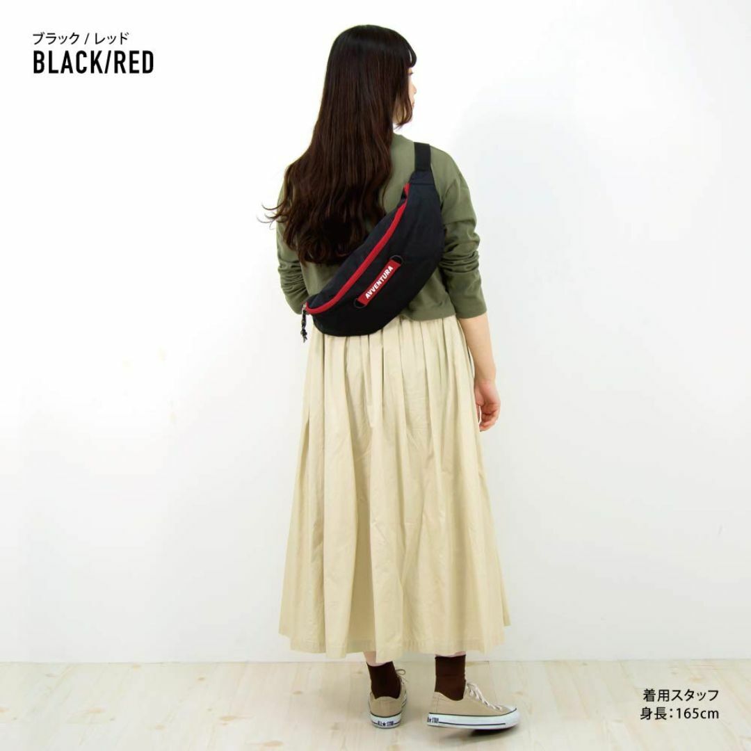【色: ブラック/レッド】[アヴェンチュラ] ボディバッグ ウエストポーチ メン メンズのバッグ(その他)の商品写真