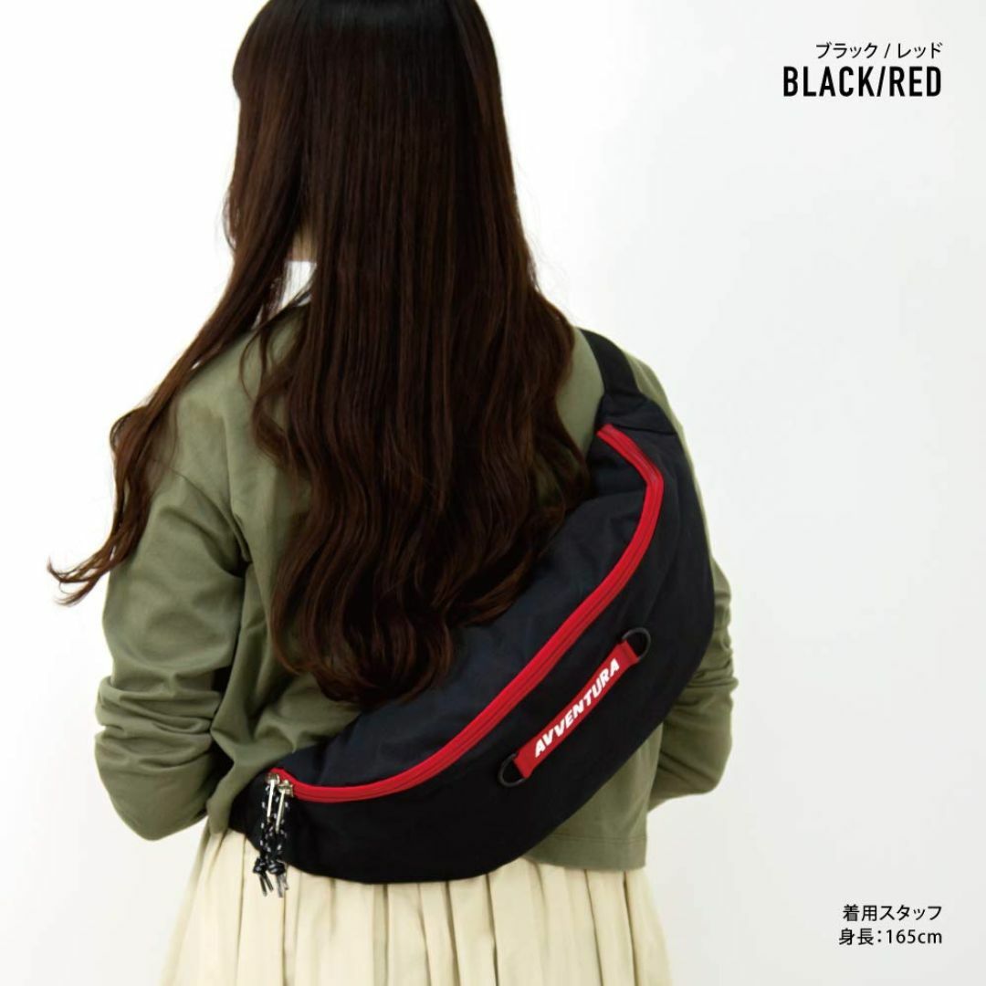 【色: ブラック/レッド】[アヴェンチュラ] ボディバッグ ウエストポーチ メン メンズのバッグ(その他)の商品写真