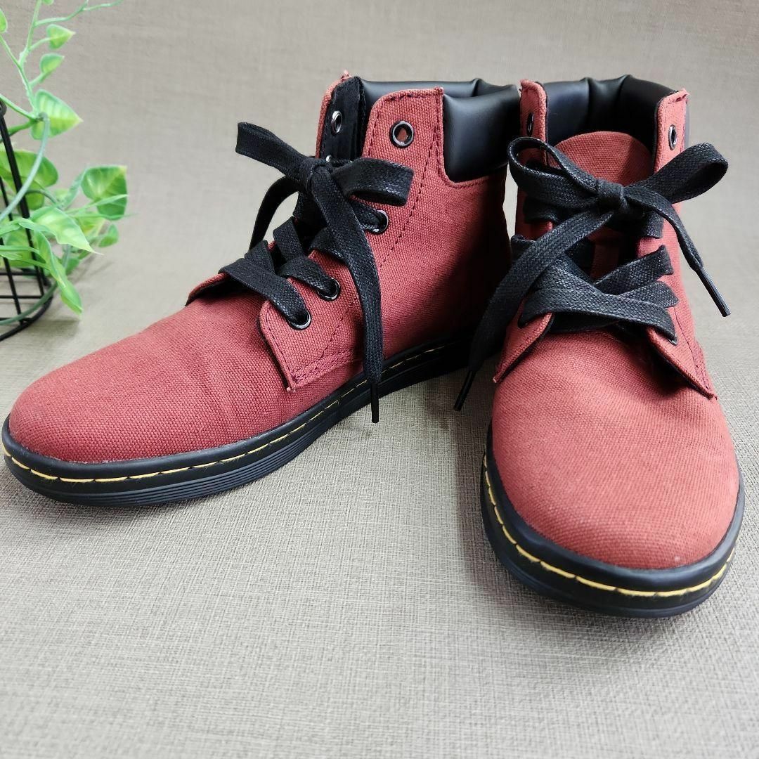 Dr.Martens(ドクターマーチン)のドクターマーチン 希少  アンクルブーツ  ブルゴーニュ キャンバス レディースの靴/シューズ(スニーカー)の商品写真