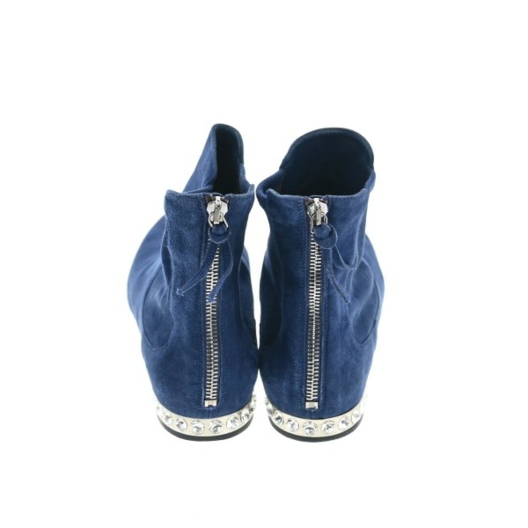 miumiu(ミュウミュウ)のMiu Miu ミュウミュウ ブーツ EU37(23.5cm位) 紺 【古着】【中古】 レディースの靴/シューズ(ブーツ)の商品写真