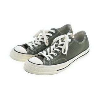 コンバース(CONVERSE)のCONVERSE コンバース スニーカー 28cm カーキxアイボリー 【古着】【中古】(スニーカー)