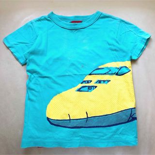 オジコ(OJICO)のオジコ☆ドクターイエローとヒヨコのプリント☆ターコイズブルー☆6A(Tシャツ/カットソー)