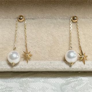 スタージュエリー(STAR JEWELRY)のスタージュエリー K10 パール スライド ピアス(ピアス)