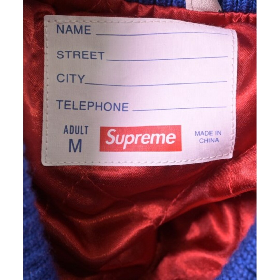 Supreme(シュプリーム)のSupreme シュプリーム スタジャン M オレンジx白x青等 【古着】【中古】 メンズのジャケット/アウター(スタジャン)の商品写真