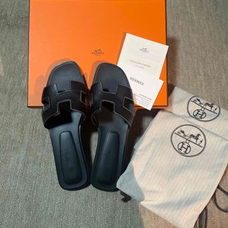 エルメス(Hermes)のHERMES  オラン　ノワール　ブラック　エルメス(サンダル)