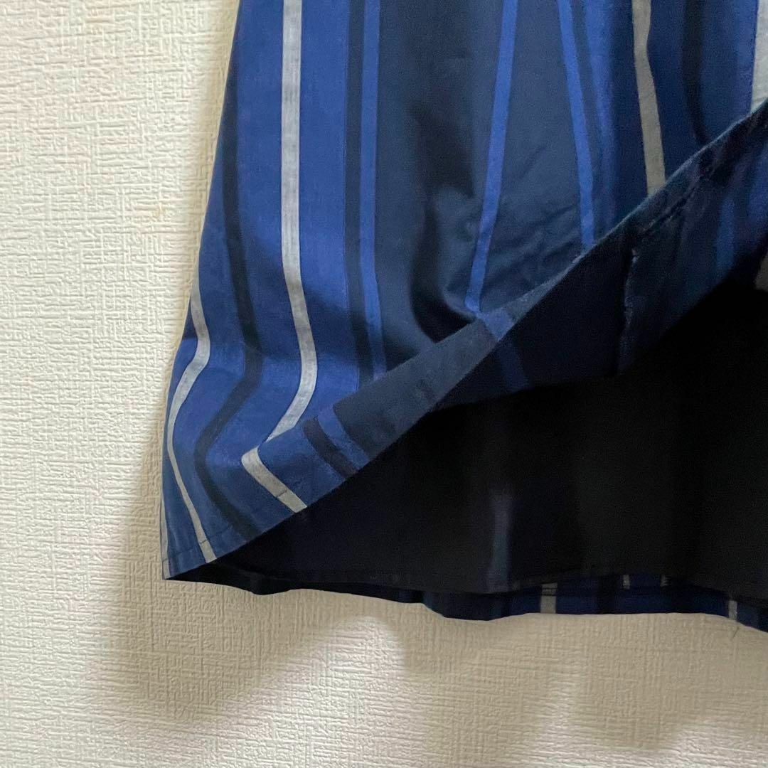 Yorkland(ヨークランド)のヨークランド　ワンピース　青　ひざ丈　日本製　ノースリーブ　ブルー レディースのワンピース(ひざ丈ワンピース)の商品写真