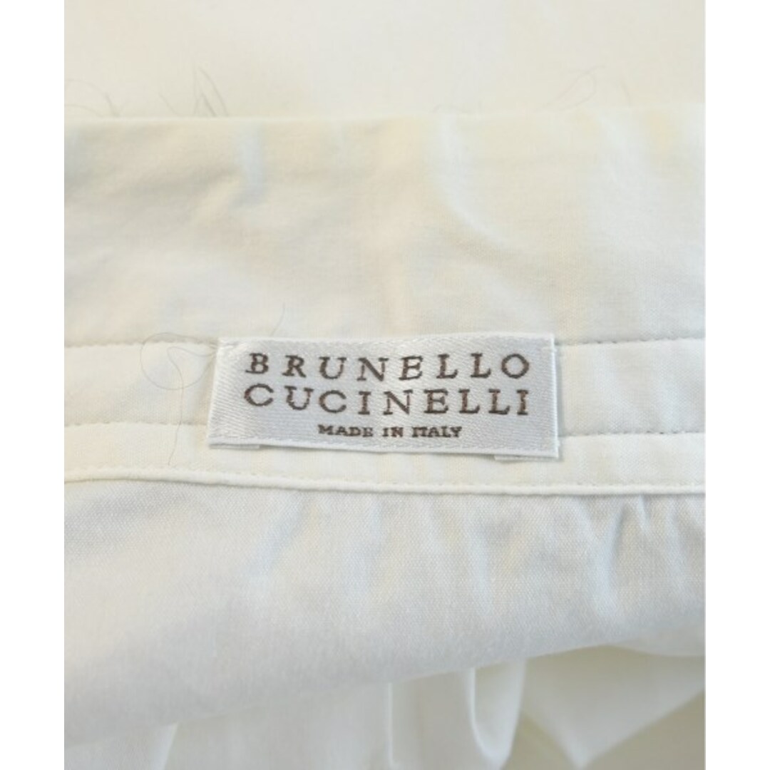 BRUNELLO CUCINELLI(ブルネロクチネリ)のBRUNELLO CUCINELLI カジュアルシャツ S 白 【古着】【中古】 レディースのトップス(シャツ/ブラウス(長袖/七分))の商品写真