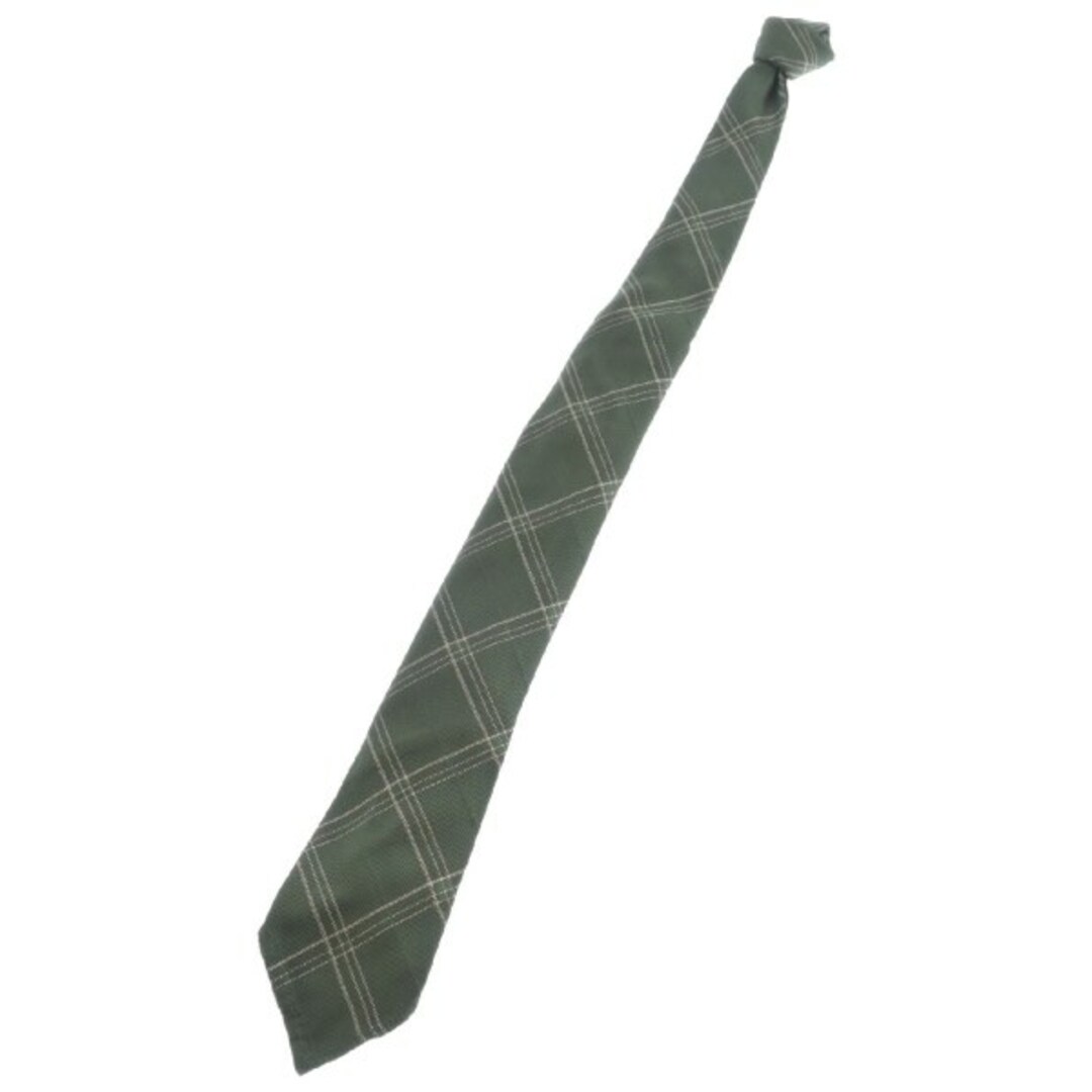 TIE YOUR TIE(タイユアタイ)のTIE YOUR TIE タイユアタイ ネクタイ - 緑xベージュ(チェック) 【古着】【中古】 メンズのファッション小物(ネクタイ)の商品写真