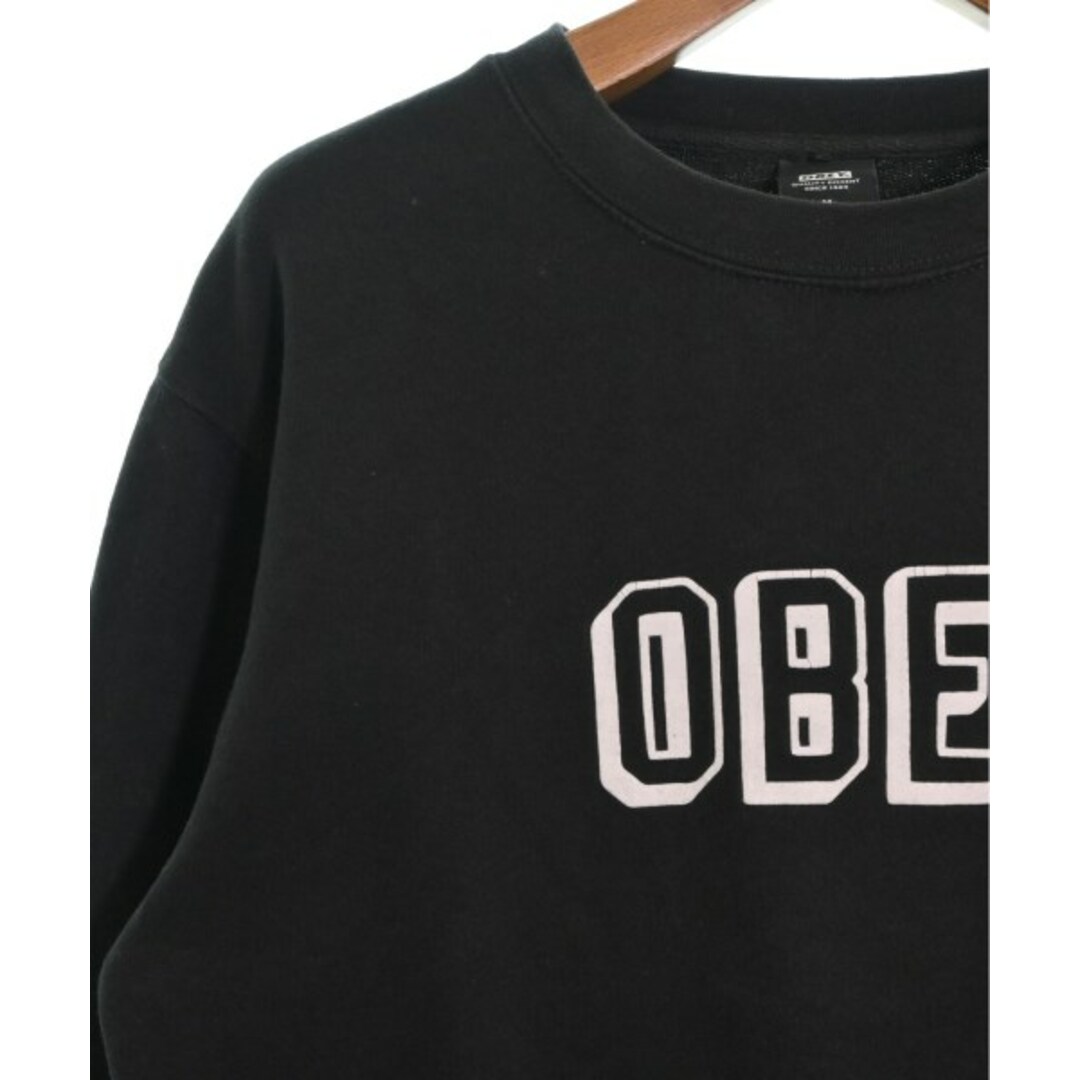 OBEY(オベイ)のOBEY オベイ スウェット M 黒 【古着】【中古】 メンズのトップス(スウェット)の商品写真