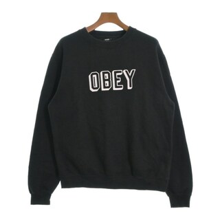 OBEY - OBEY オベイ スウェット M 黒 【古着】【中古】