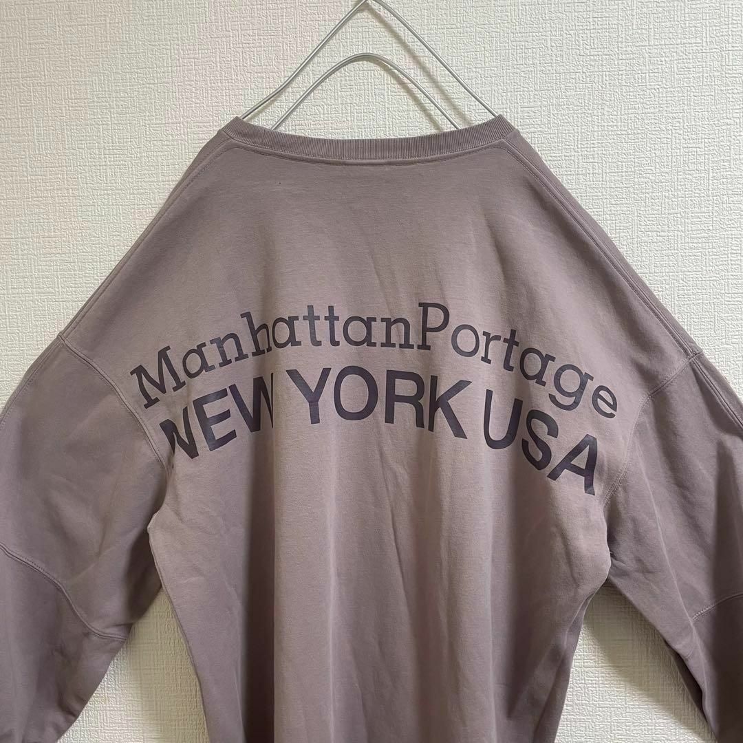 Manhattan Portage(マンハッタンポーテージ)のマンハッタンポーテージ　ワンピース　ロング　紫　大きめ　ゆったり　ロゴ　春 レディースのワンピース(ロングワンピース/マキシワンピース)の商品写真