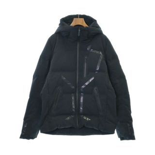 デサント(DESCENTE)のDESCENTE デサント ダウンジャケット/ダウンベスト O(XL位) 紺 【古着】【中古】(ダウンジャケット)