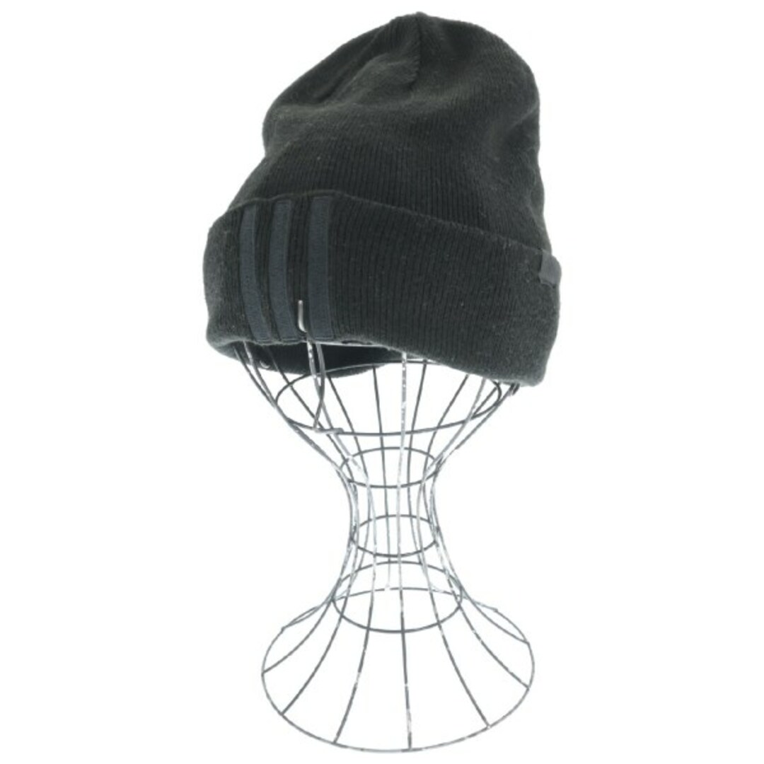 adidas(アディダス)のadidas アディダス ハンチング・ベレー帽 - 黒 【古着】【中古】 メンズの帽子(ハンチング/ベレー帽)の商品写真