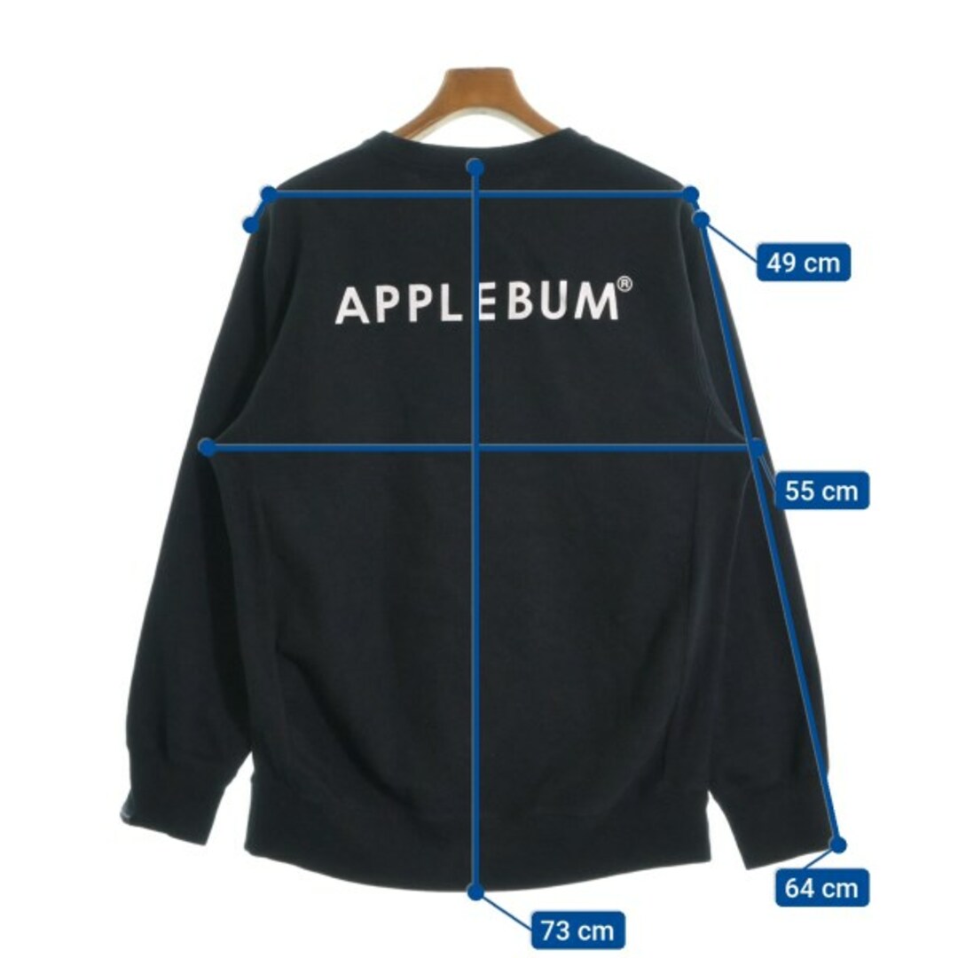 APPLEBUM(アップルバム)のAPPLEBUM アップルバム スウェット L 黒 【古着】【中古】 メンズのトップス(スウェット)の商品写真