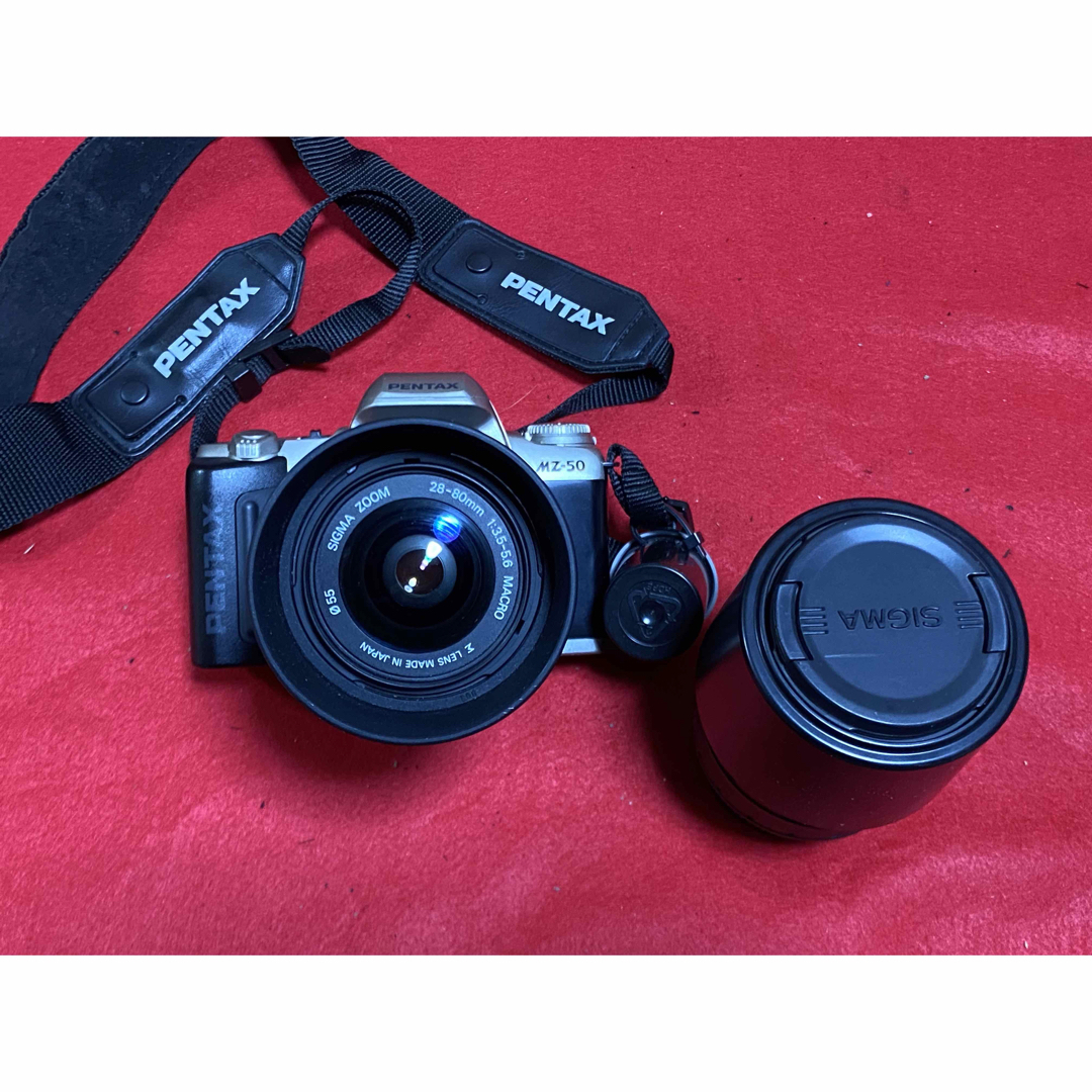 PENTAX MZー50 一眼レフフィルムカメラ予備レンズと三脚555ー01ー3 スマホ/家電/カメラのカメラ(フィルムカメラ)の商品写真