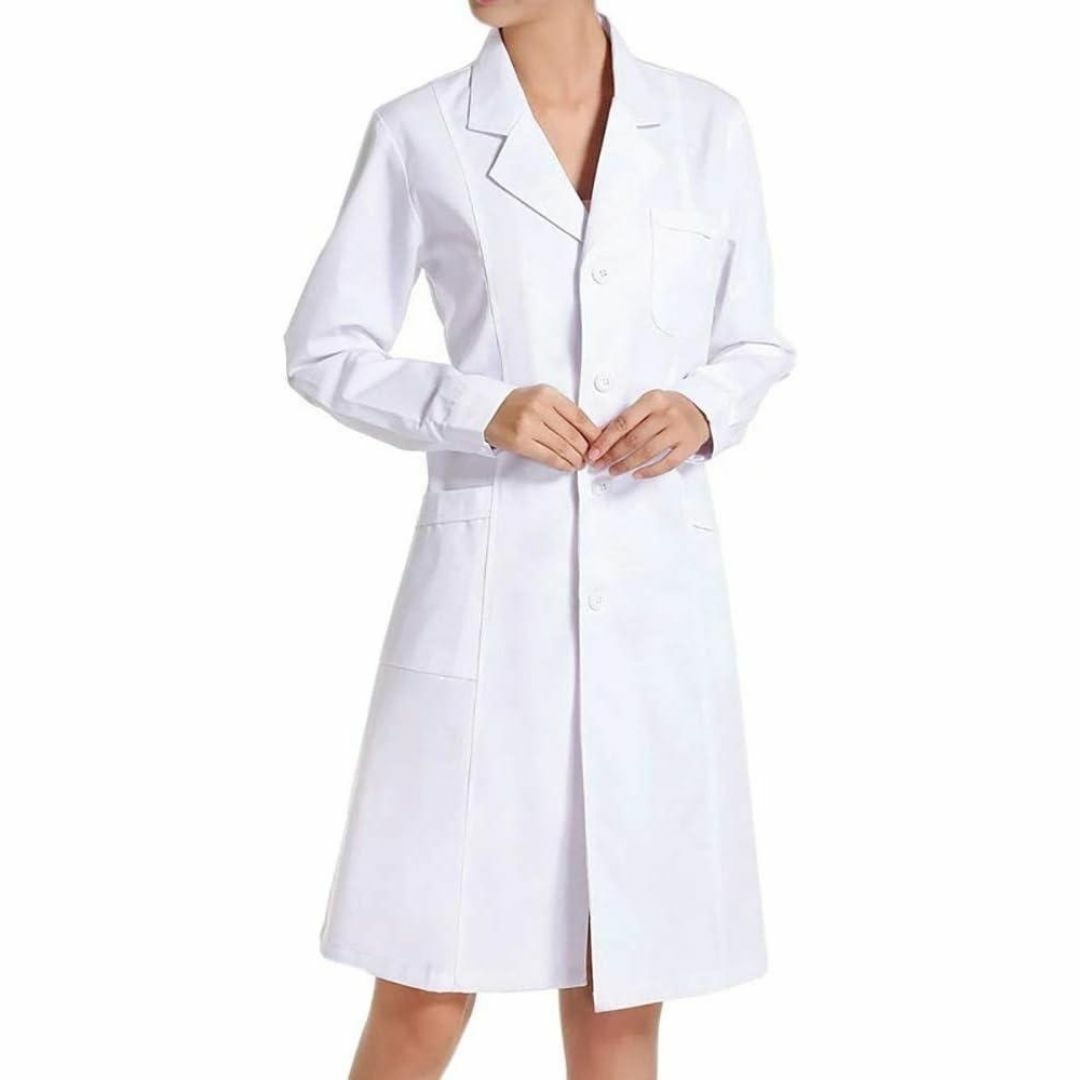 白衣 女性用 ドクターコート  ドクター 実験用 長袖 両脇ポケット付　XL レディースのレディース その他(その他)の商品写真