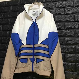 オリジナルス(Originals（adidas）)のアディダスオリジナルス☆ビッグロゴ☆ナイロンジャケット☆メンズ　S(ナイロンジャケット)