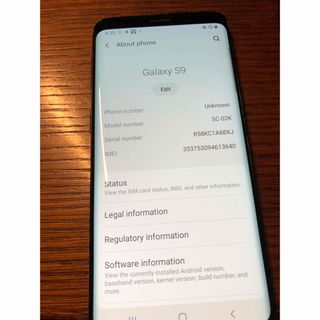 ギャラクシー(Galaxy)の【ジャンク品】SIM Free ドコモ Galaxy S9 SC-02K(スマートフォン本体)