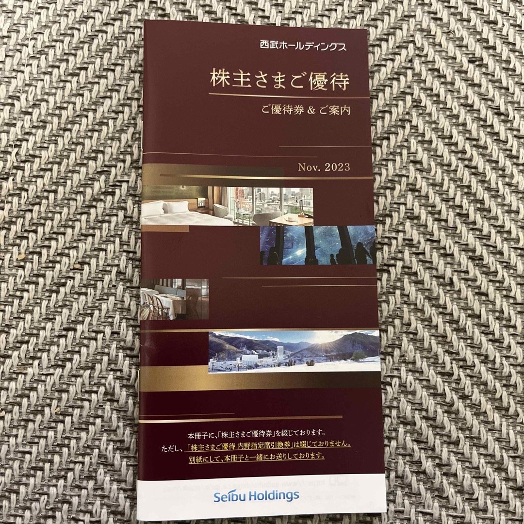 西武HD 株主優待（1000株）優待券冊子1冊　期限2024/5/31 チケットの優待券/割引券(その他)の商品写真