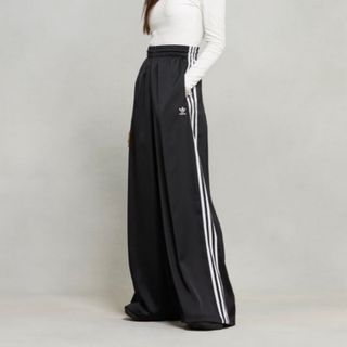 希少【新品】adidas originals サテン ワイドレッグ パンツ XL