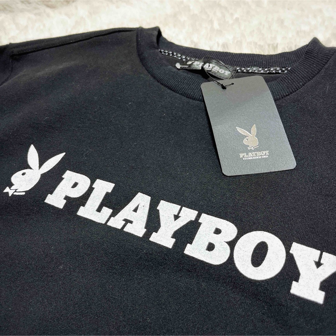 PLAYBOY(プレイボーイ)の新品タグ付 PLAYBOY プレイボーイ 大ロゴ  スウェット トレーナー 2L メンズのトップス(スウェット)の商品写真