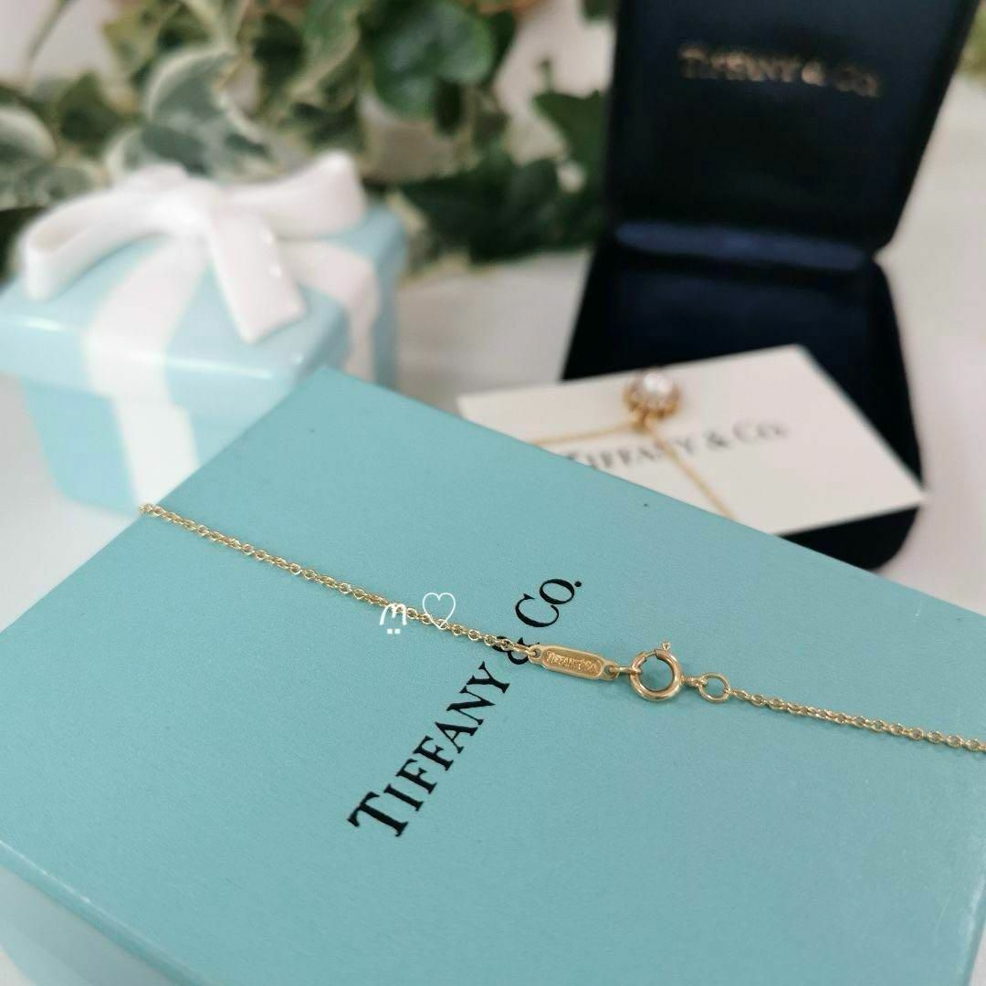 Tiffany & Co.(ティファニー)のティファニー　パールダイヤモンドネックレス　Ꮶ18ゴールド　あこや真珠 レディースのアクセサリー(ネックレス)の商品写真