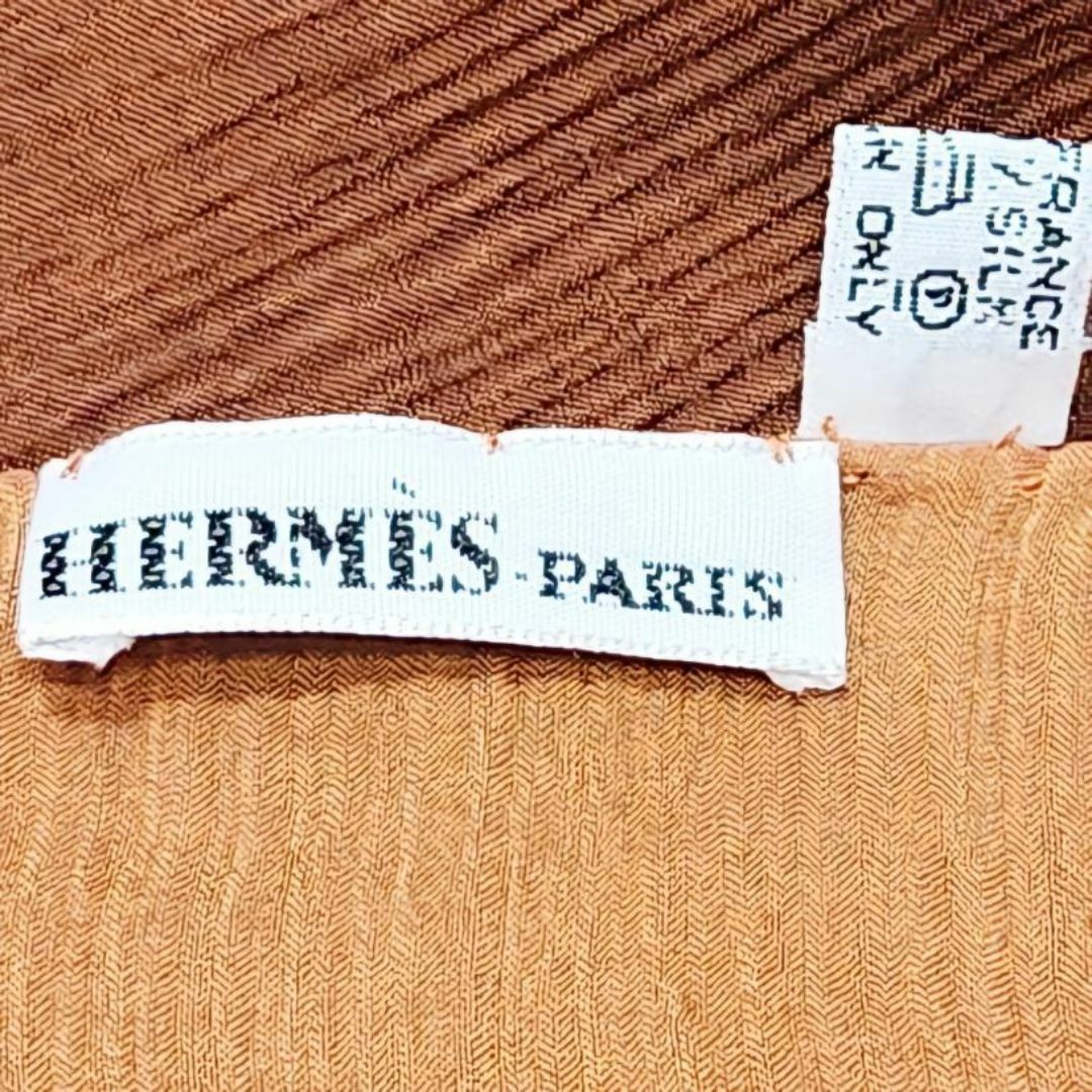 Hermes(エルメス)の【希少 マルジェラ期】エルメス 大判ストール Hロゴ ダブルフェイス 薄手 タグ レディースのファッション小物(マフラー/ショール)の商品写真